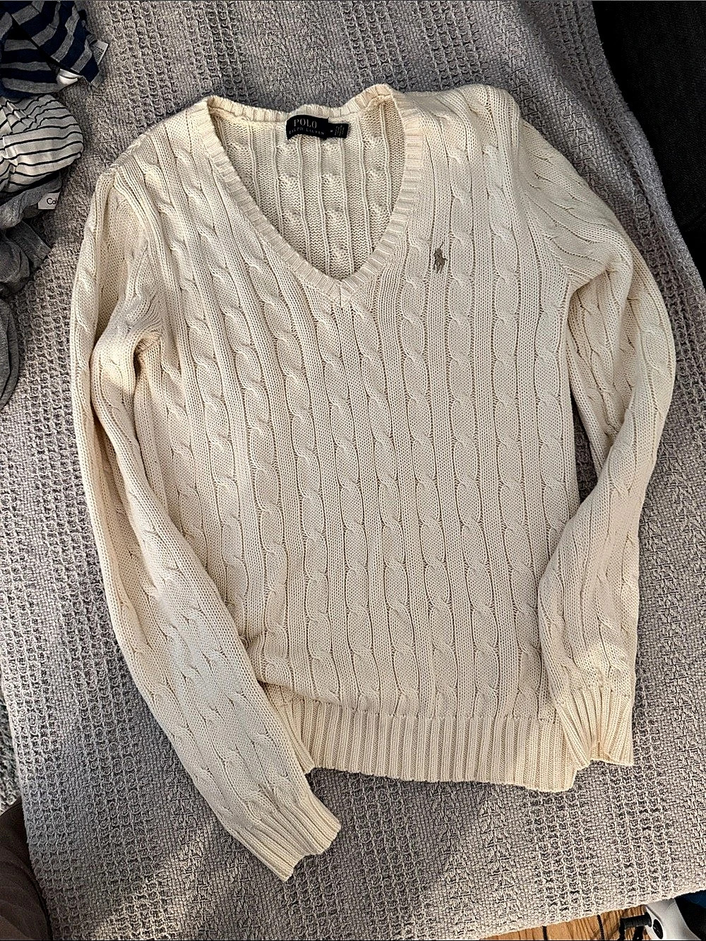 Polo Ralph Lauren Cable-Knit Cotton V-Neck Sweater V-Neck Sweater